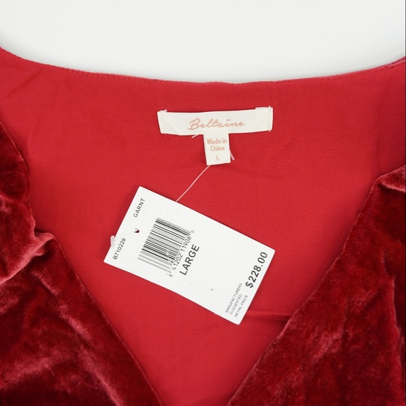 Beltaine Red Velvet Holiday Party Dress - Picture 5 of 8